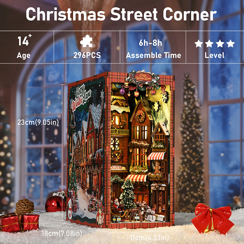 PUZZLESBEST DIY Book Nook | Christmas Street Corner