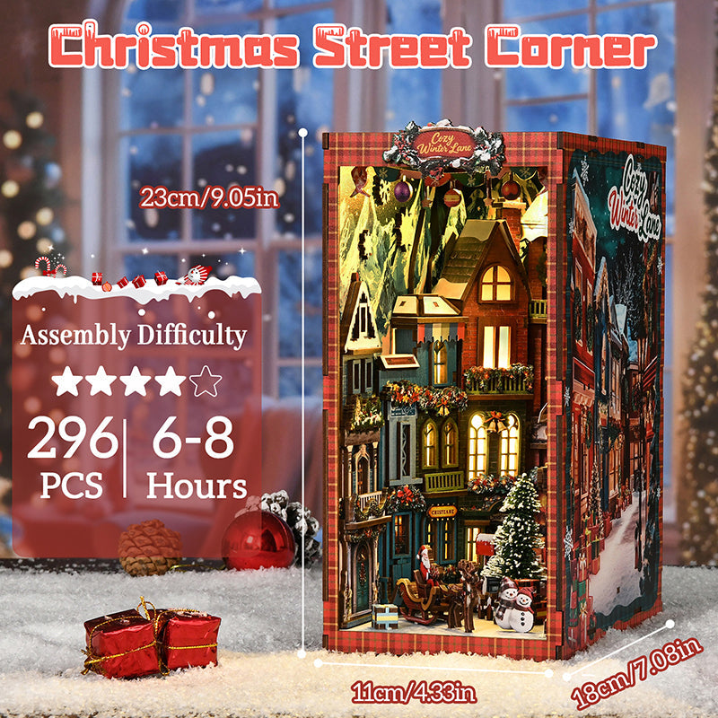 PUZZLESBEST DIY Book Nook | Christmas Street Corner