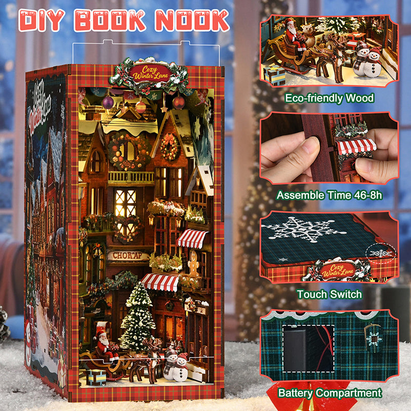 PUZZLESBEST DIY Book Nook | Christmas Street Corner