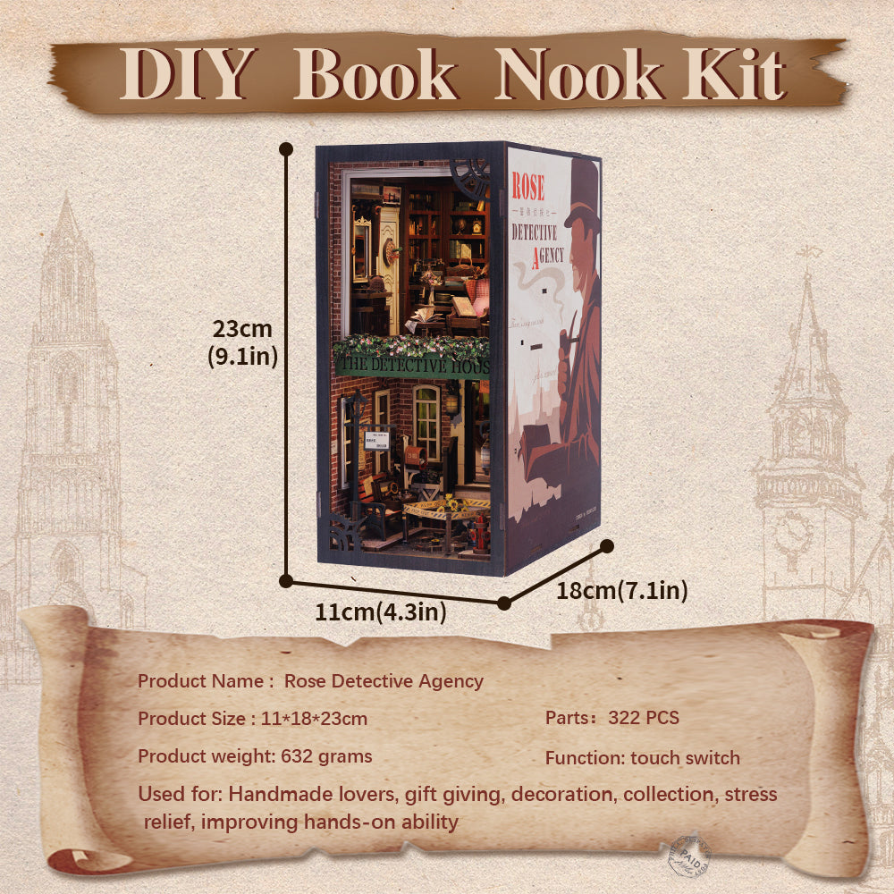 Boo|Tots DIY Book Nook Kit(Rose Detective Agency)