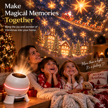 Kerstlichtprojector met bewegende sterpatronen, USB-gevoed, wit